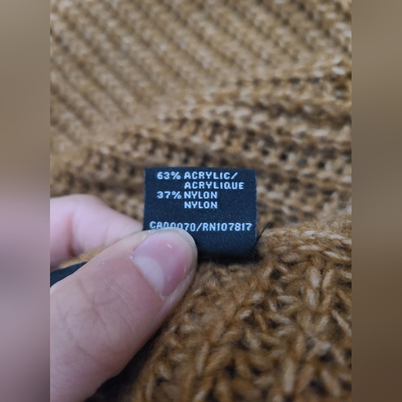 Press Rust Long Open Front Chunky Knit Cardigan Sweater - Picture 3 of 3